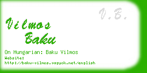 vilmos baku business card